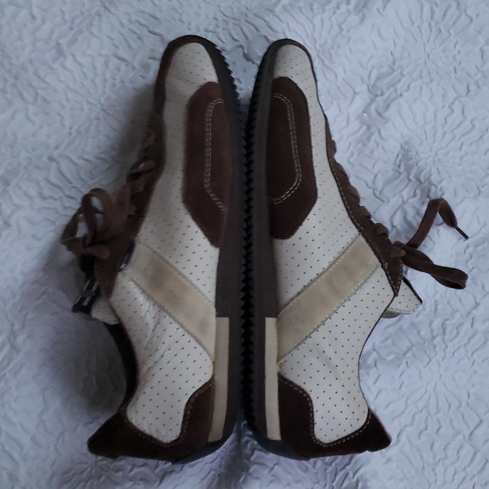 Tommy Hilfiger Brown Suede/ White Cloth Sneakers TM04618 Men 9M - Picture 4 of 14